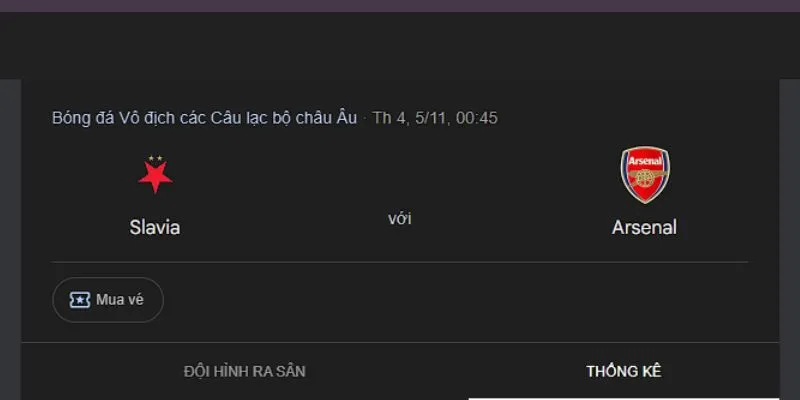 Phân tích phong độ thi đấu hiện tại của Slavia Praha Vs Arsenal